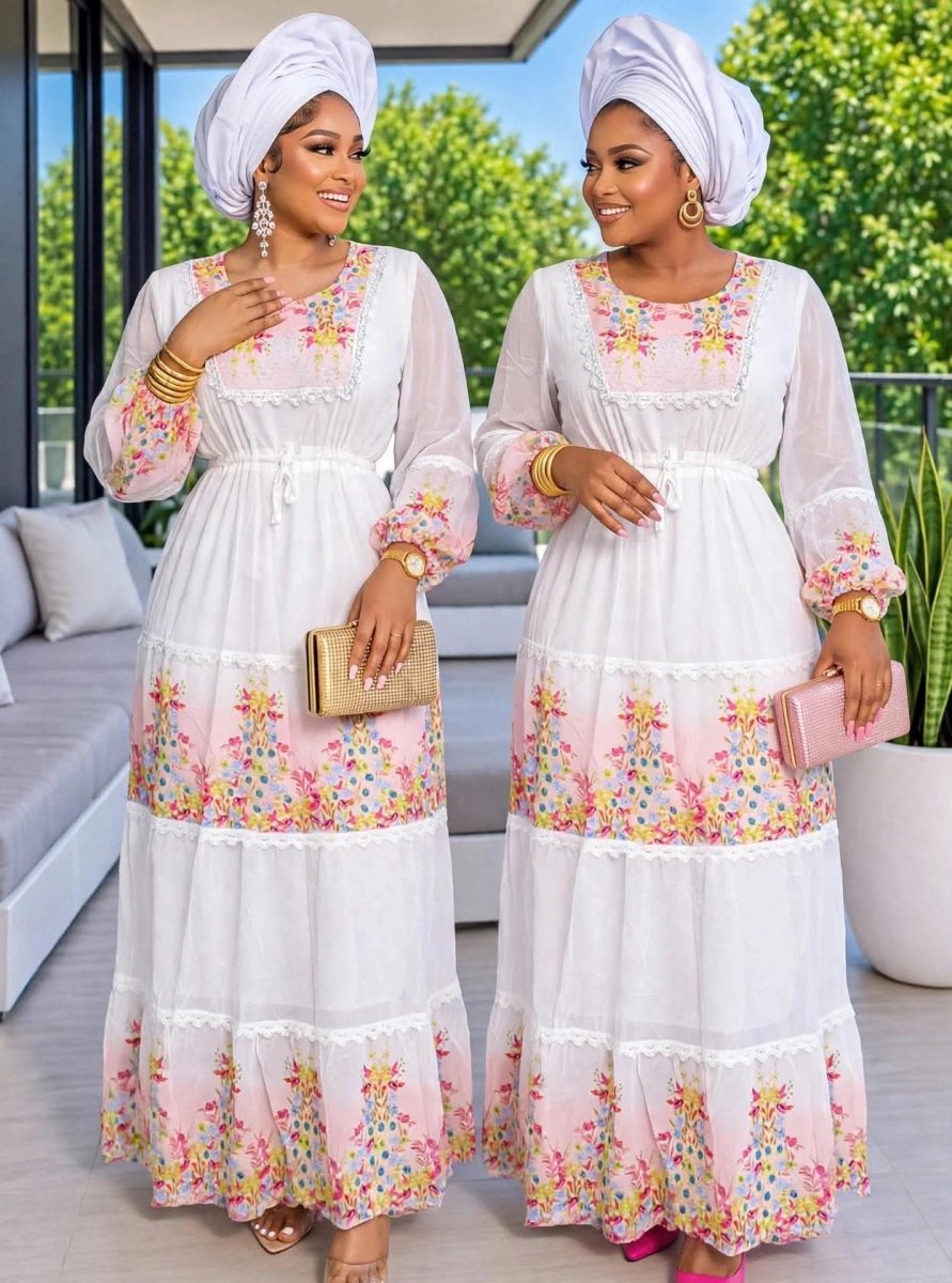 ROBE KASHKA ORIGINAL AVEC LARGE FOULARD