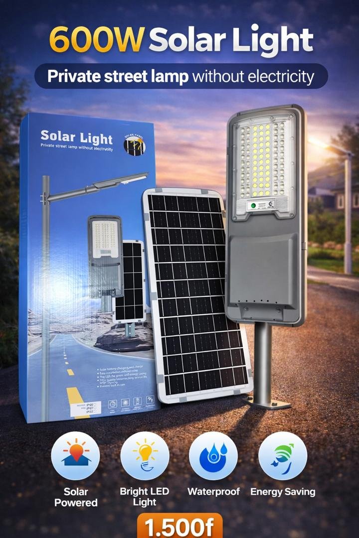 Lampadaire solaire 600w