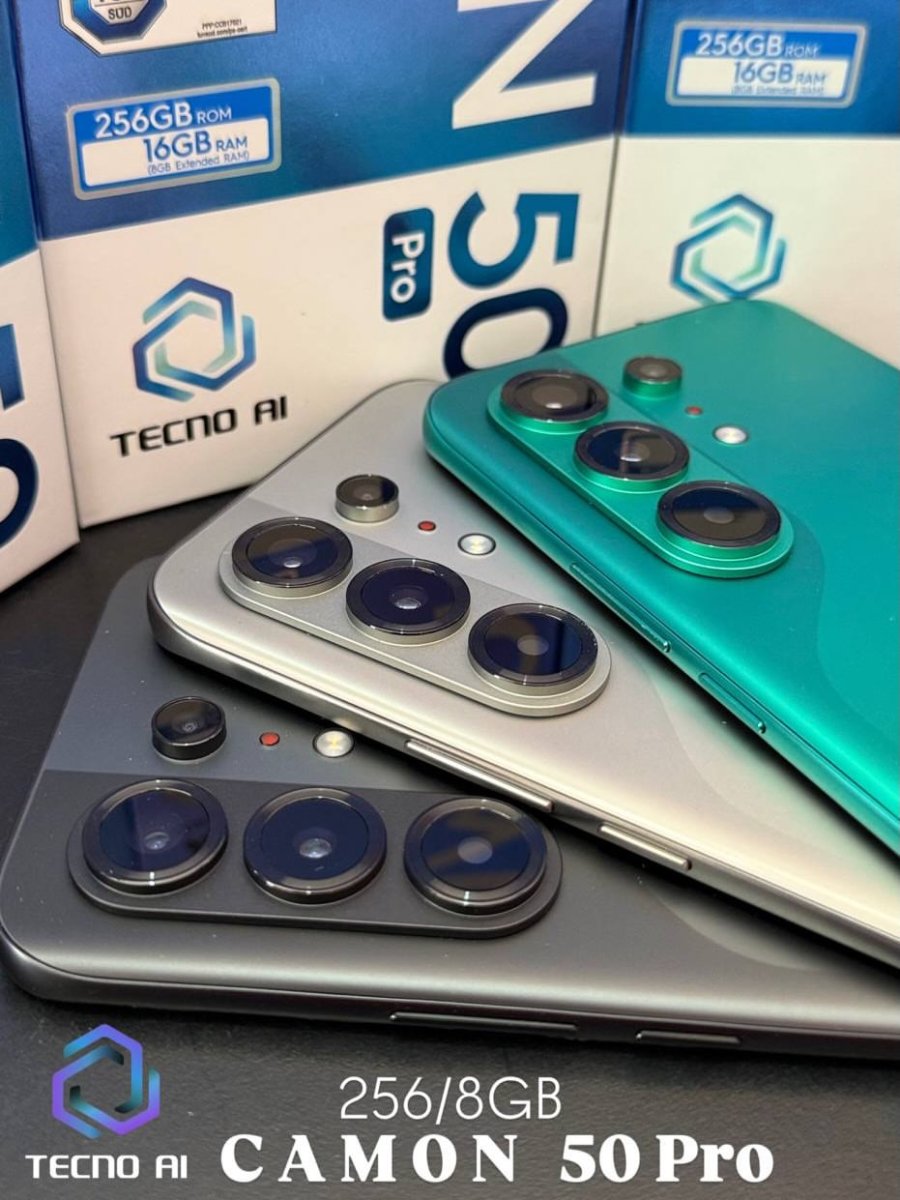 Tecno Camon 50pro📦 256giga Ram 8