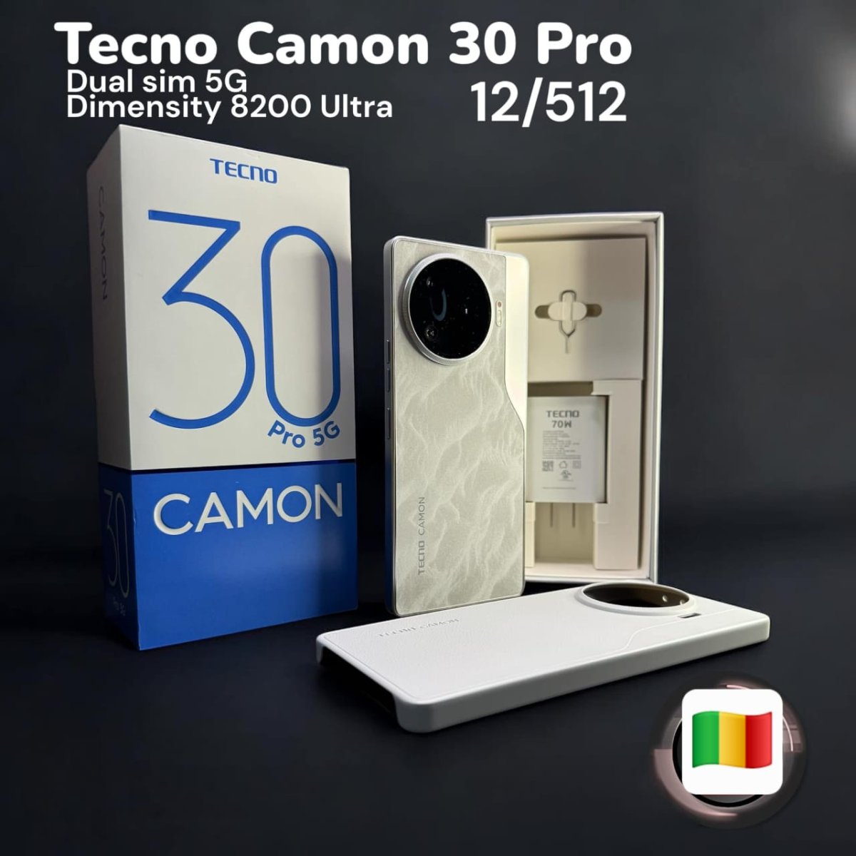 Tecno camon 30Pro 5G🇲🇱 Memoire: 512giga  Ram: 12+12 Processeur: Dimensity 8200 ultra