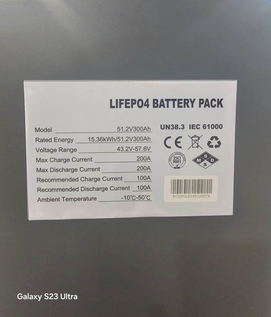 Battery lithium 15kw et 16kw