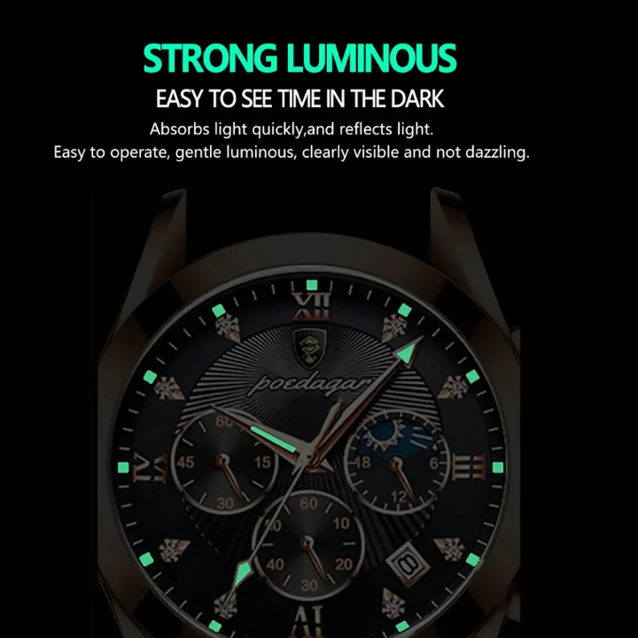 Montre de Luxe de la marque POEDAGOR pour Homme