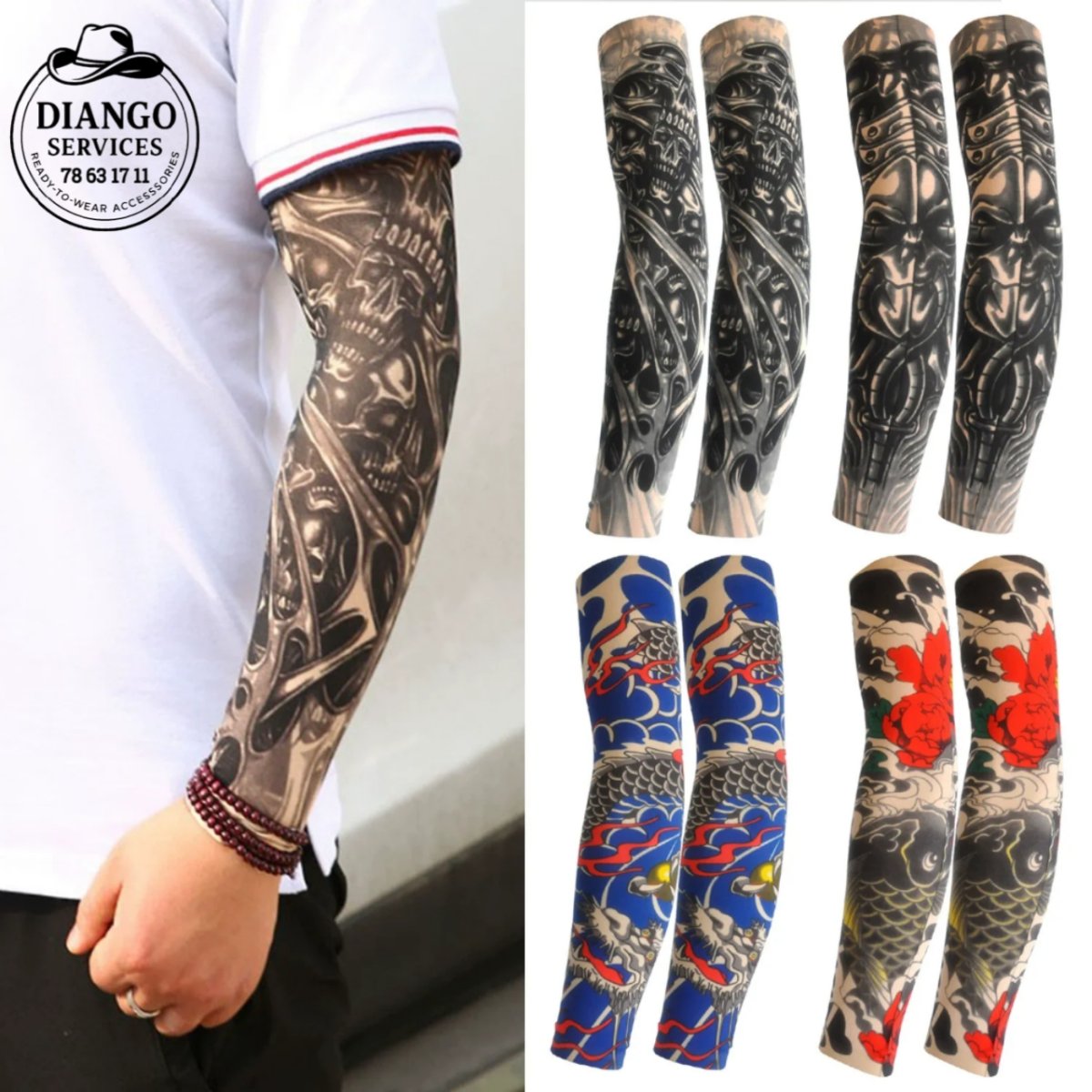 Manche bras extensible (tatouer)