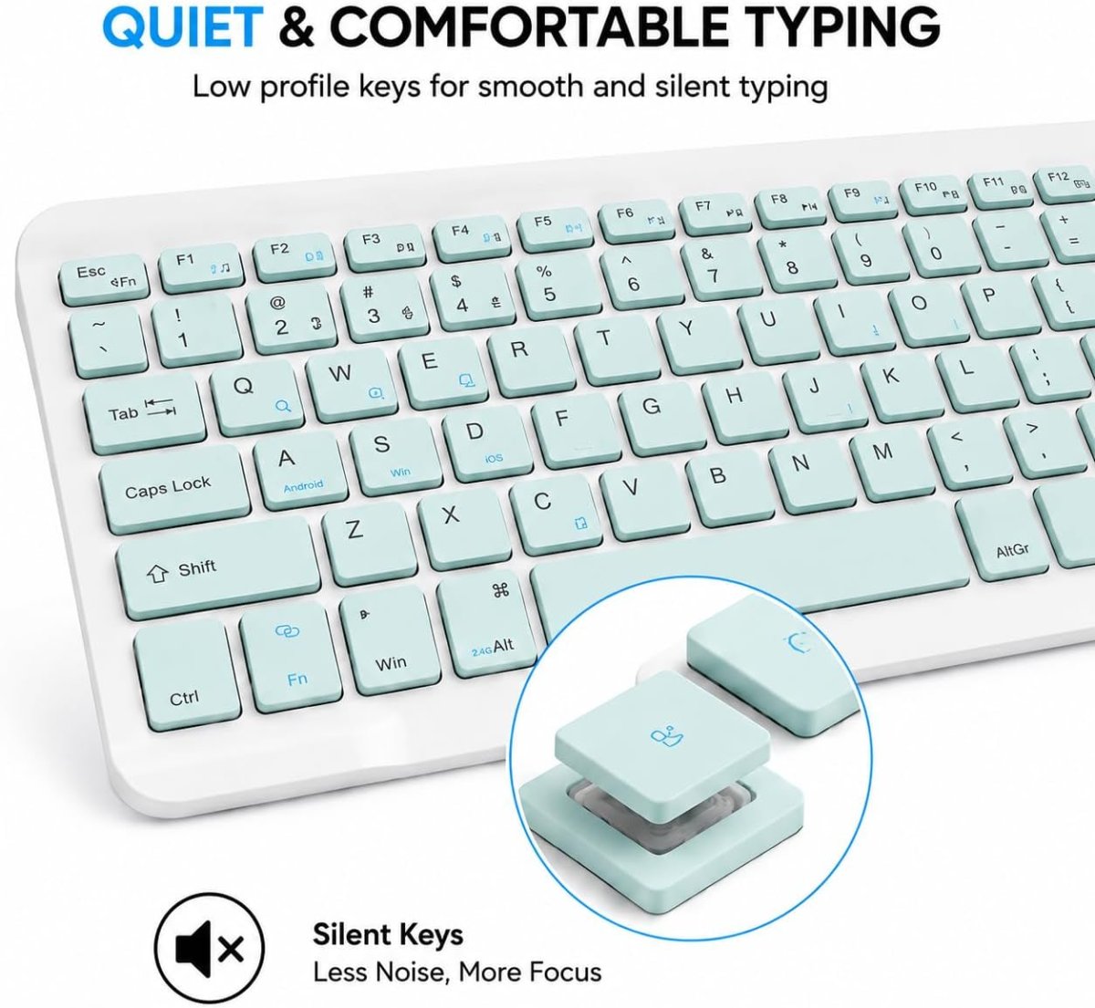 ⌨️🖱️ ENSEMBLE CLAVIER BLUETOOTH + SOURIS SANS FIL RECHARGEABLE – ÉLÉGANCE, CONFORT ET PERFORMANCE ! ✨🔥