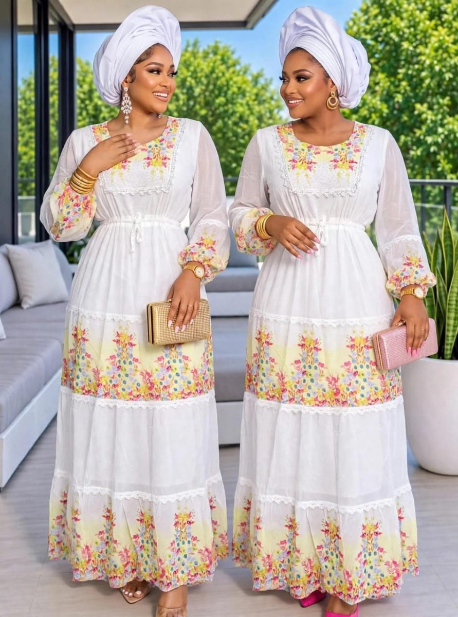 ROBE KASHKA ORIGINAL AVEC LARGE FOULARD