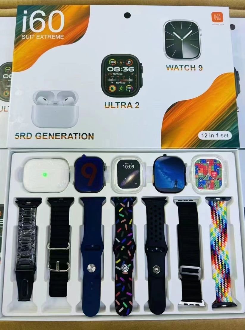 2 Smart Watch + 1 AirPods Pro + 7 Bracelets
