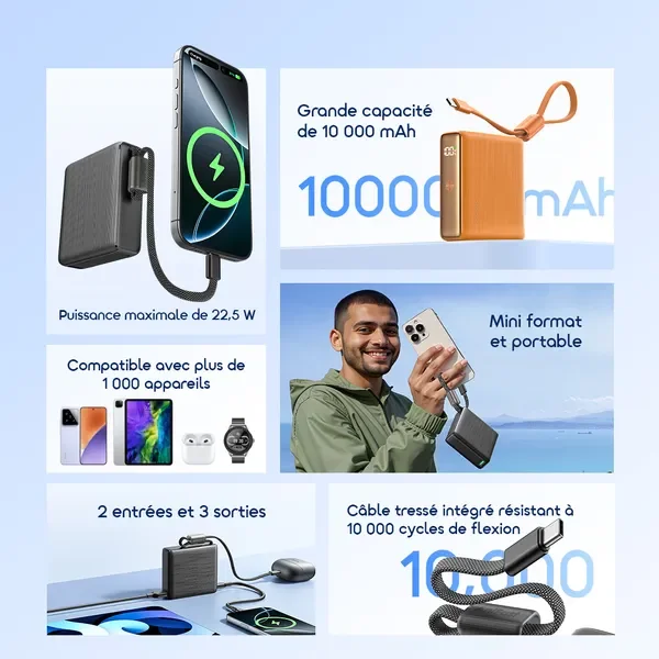 Oraimo PowerNova L11 Batterie externe 10 000 mAh 22,5 W