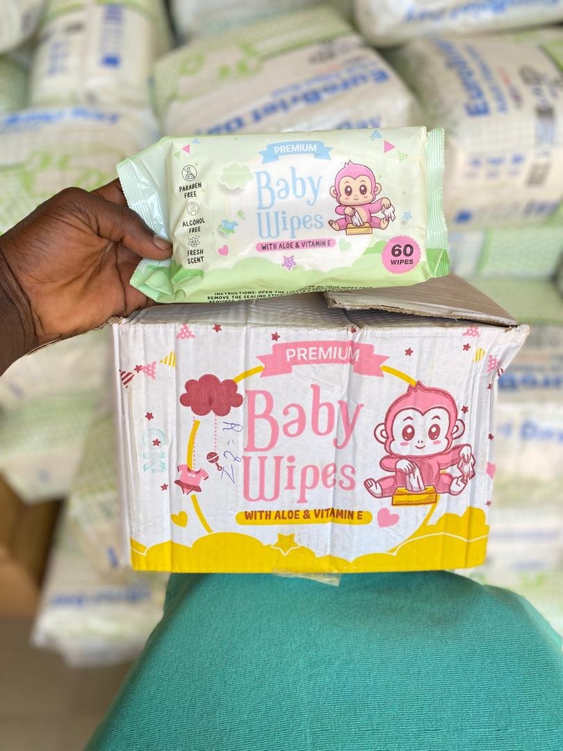 Lingettes (baby wipes) (60) pièce (24) paquet dans le carton