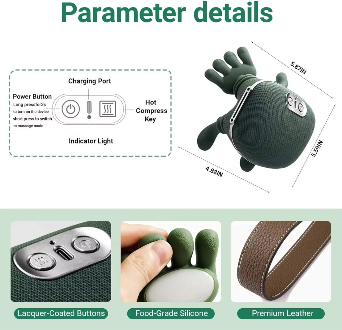 💆‍♂️ Masseur Électrique Portable Multi-Zones