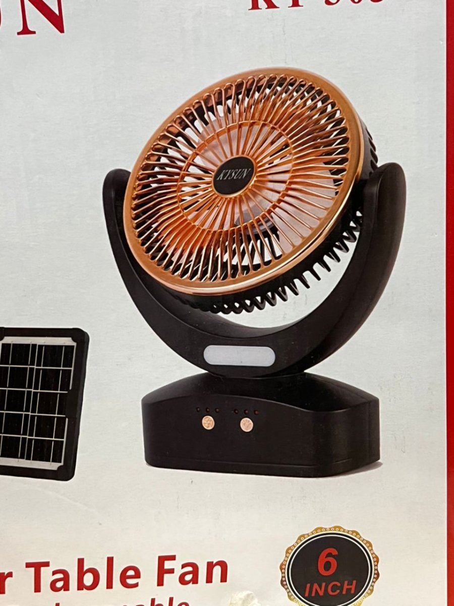 VENTILATEUR SOLAIRE RECHARGEABLE + 2 AMPOULES