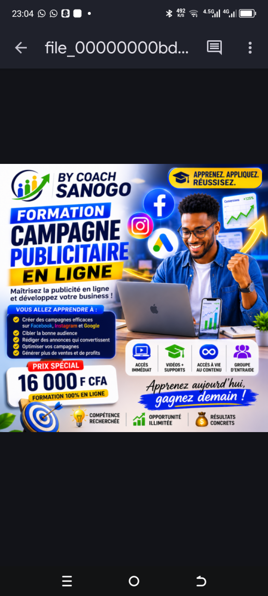 Publicité campagne Facebook
