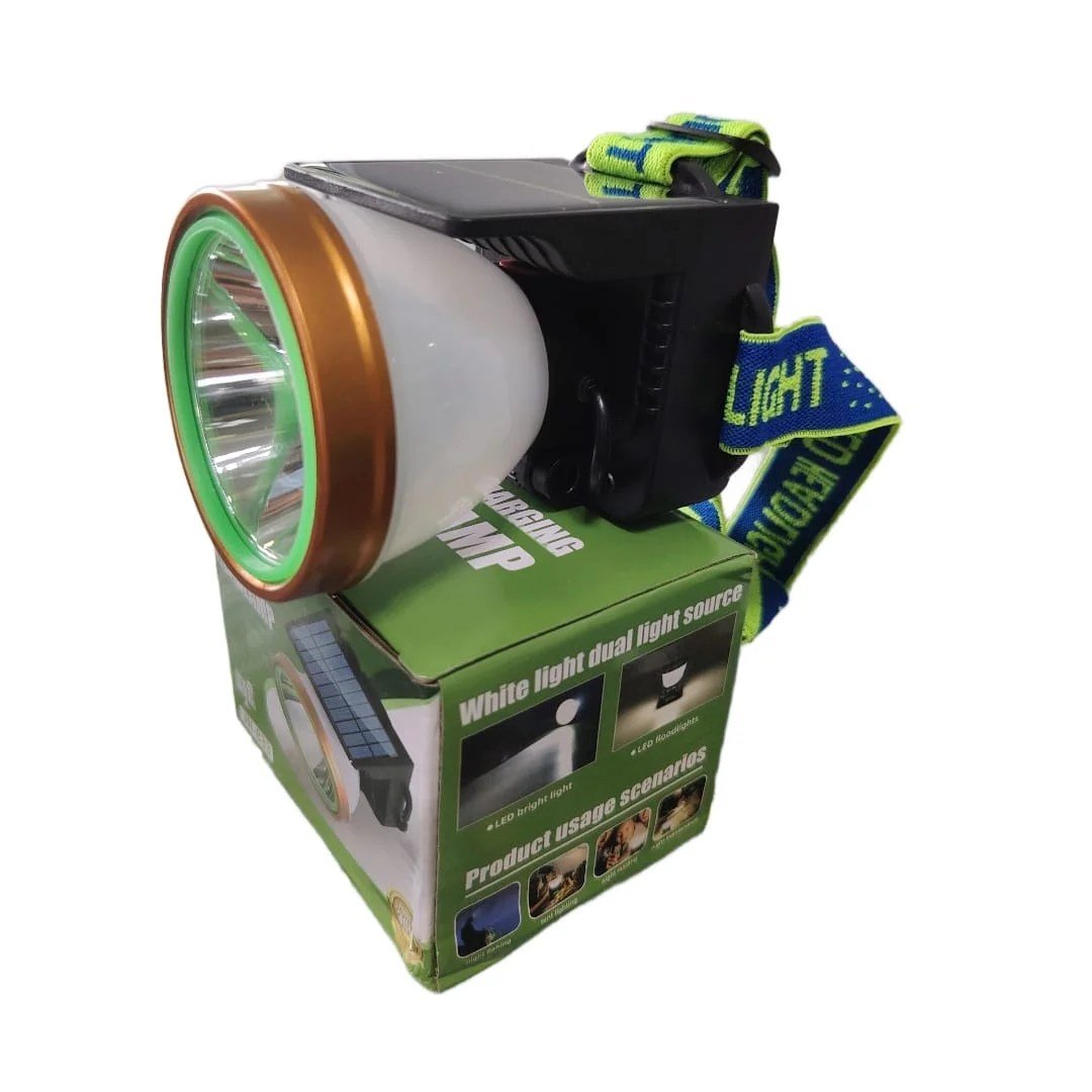 ‎🔦☀️ Lampe Frontale Rechargeable Solaire XSH.JN JN-833 – Éclairez vos nuits en toute liberté !