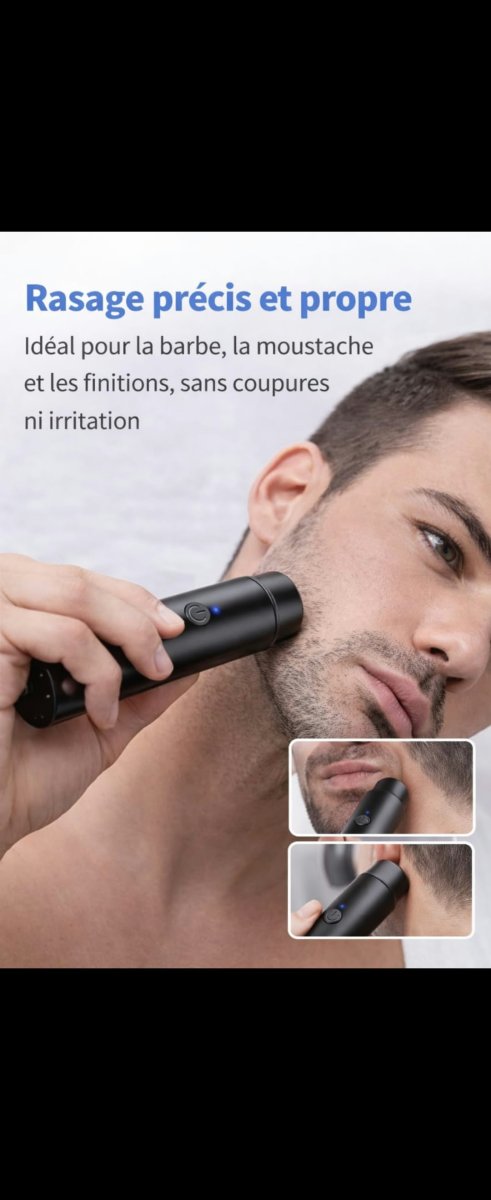 🔌 Mini Rasoir rechargeable Électrique Portable ✨  💰