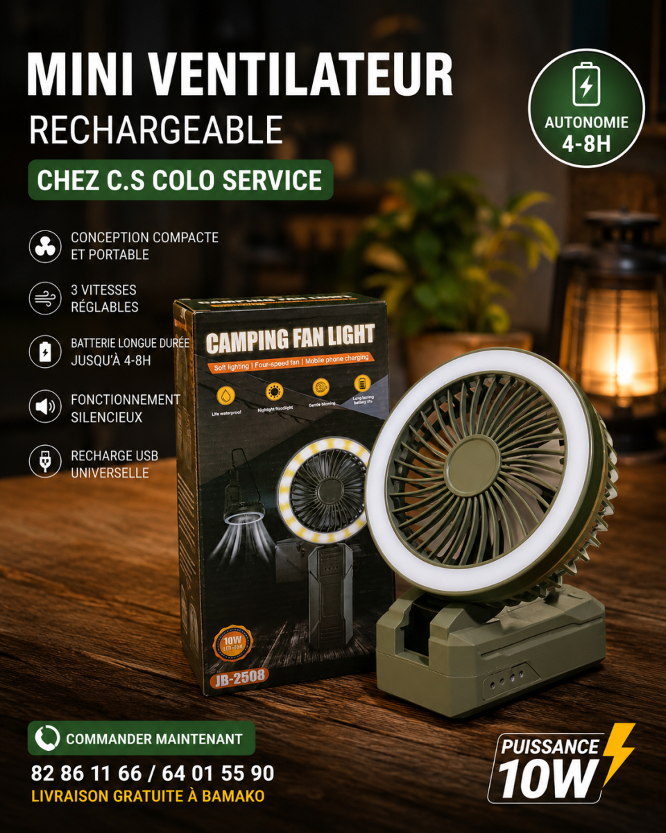 Mini ventilateur rechargeable