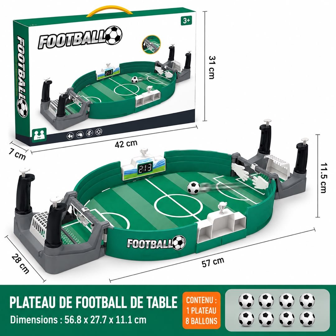 ⚽🔥 BABY-FOOT DE TABLE INTERACTIF – 2 JOUEURS 🎯
