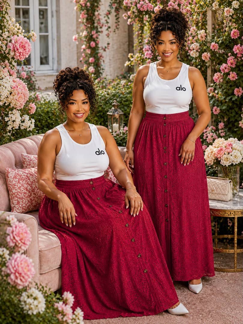 ENSEMBLE JUPE AVEC COTON BRODÉ