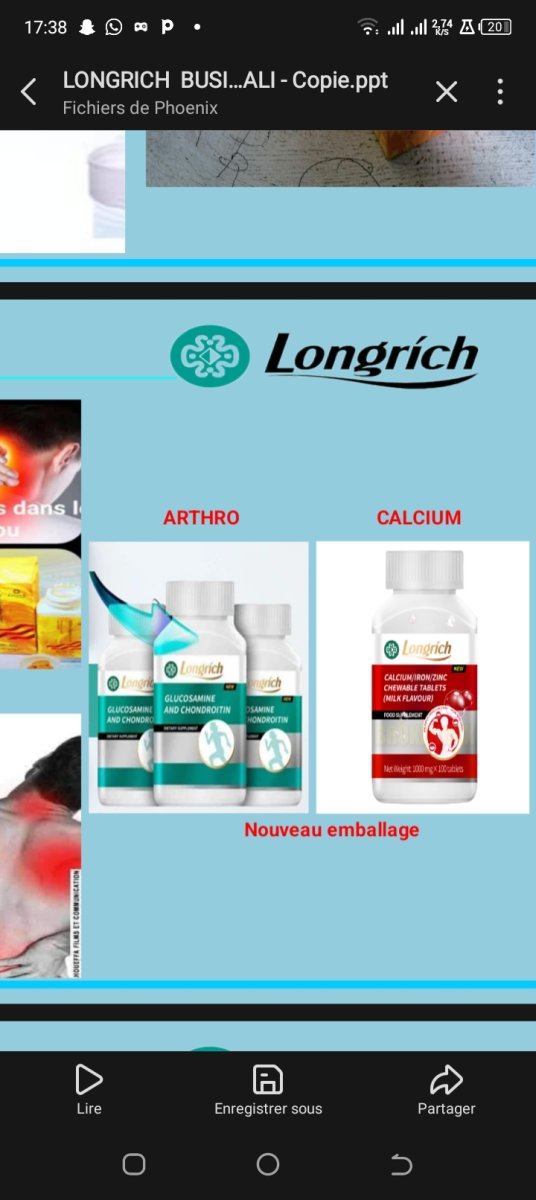 ARTRO et calcium de Longrich