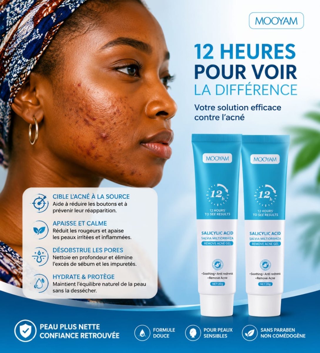 : MOOYAM Gel Anti-Acné à l’Acide Salicylique.