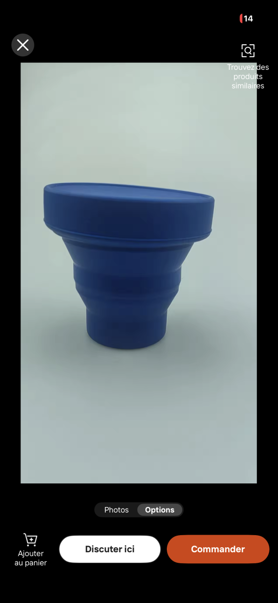 Cup pliable