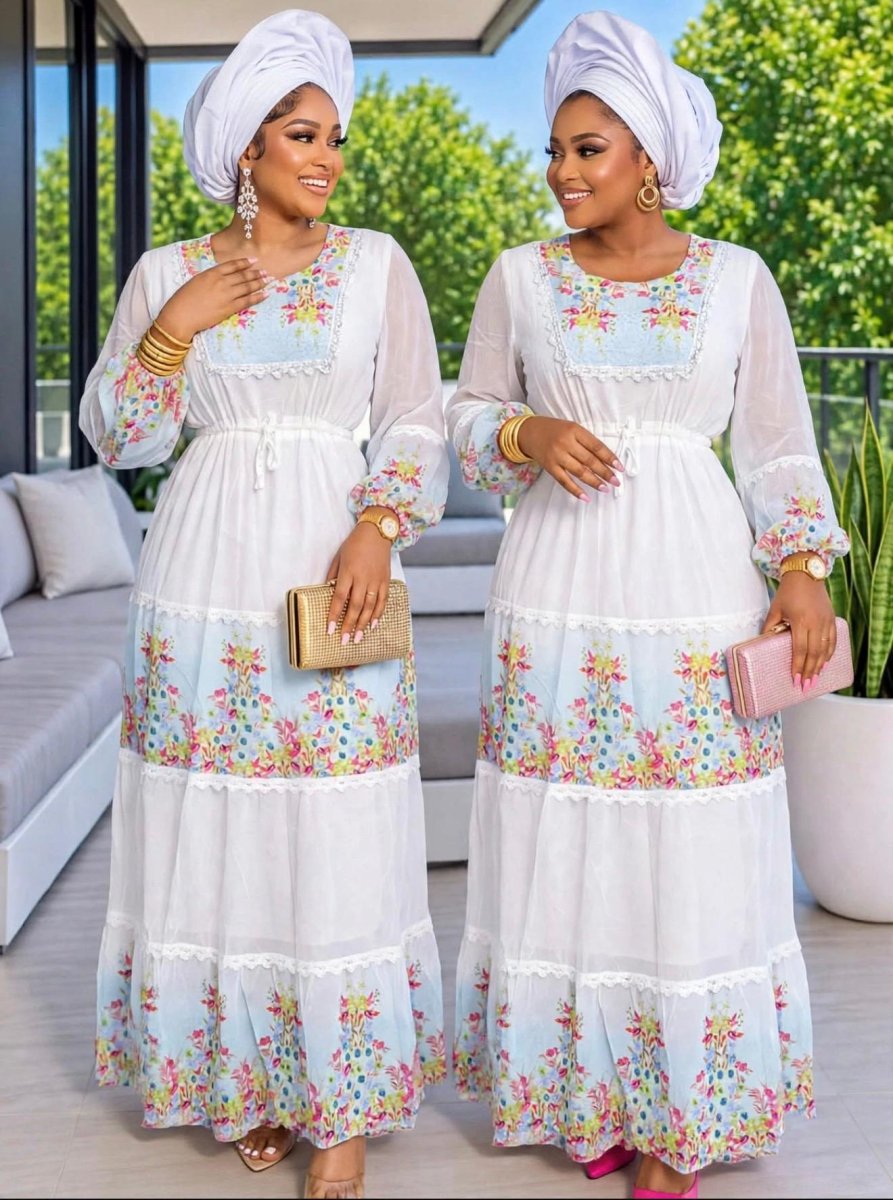 ROBE KASHKA ORIGINAL AVEC LARGE FOULARD