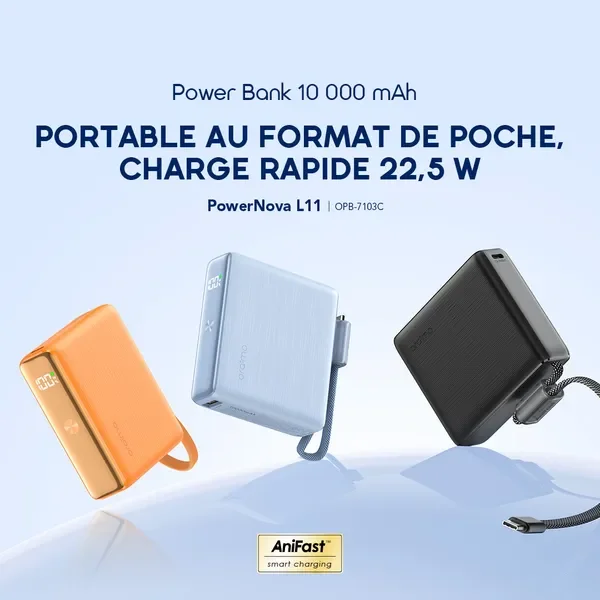 Oraimo PowerNova L11 Batterie externe 10 000 mAh 22,5 W
