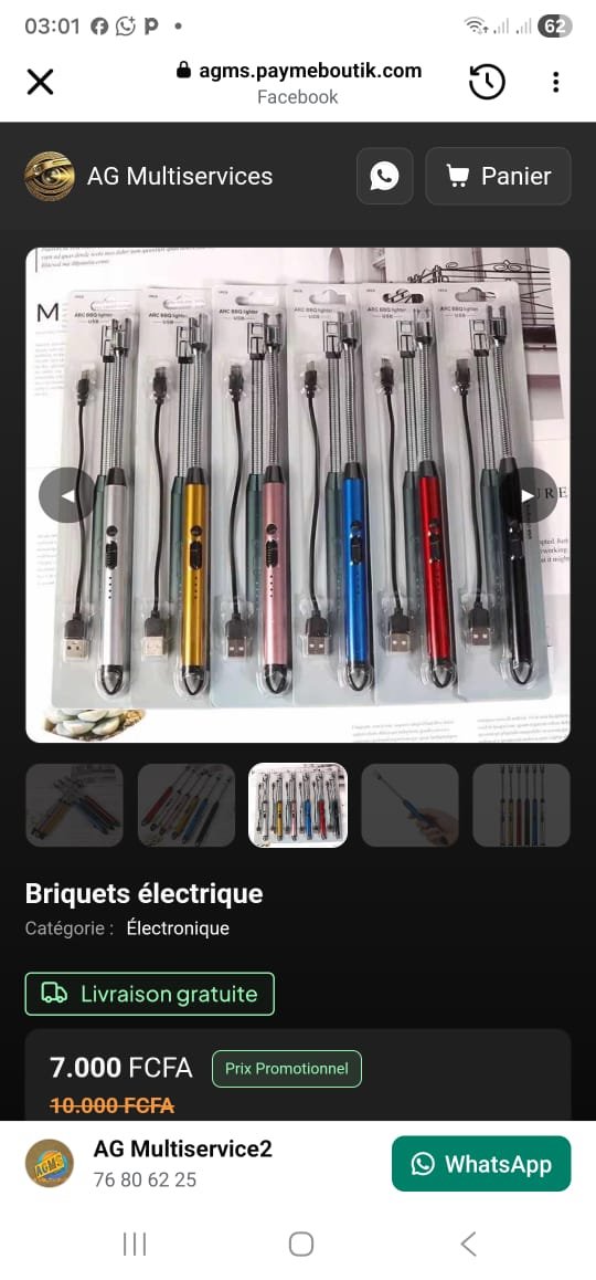 Briquet électrique