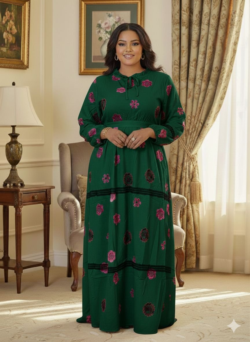 Robe turquoise coton 💯  Taille : L à 3XL