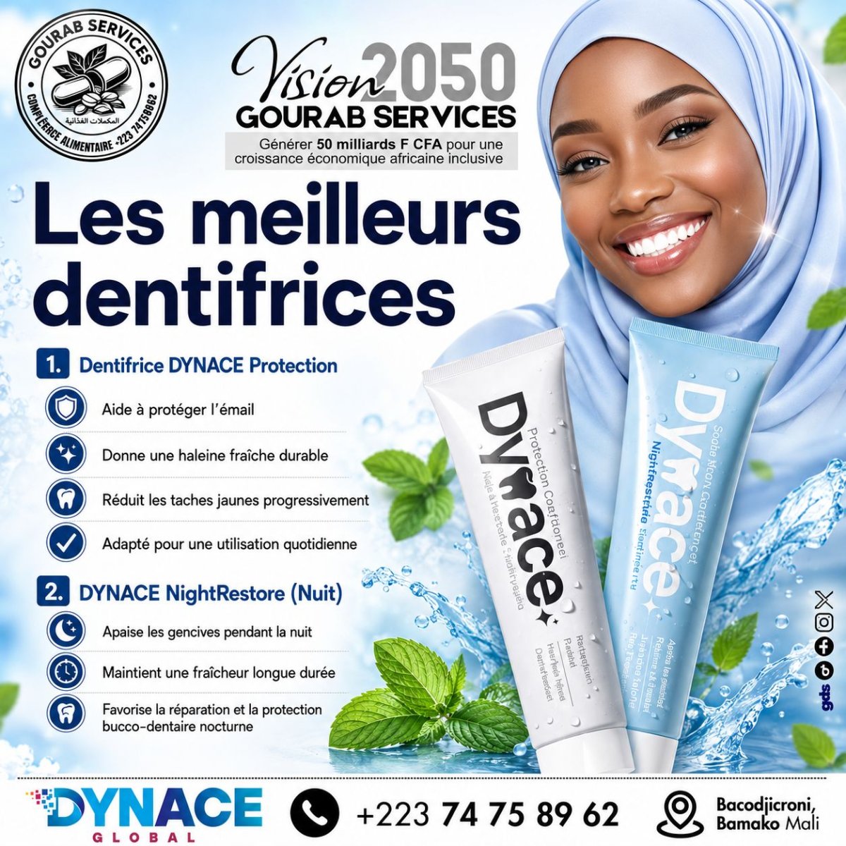 Paire dentifrice : pour le matin et la nuit