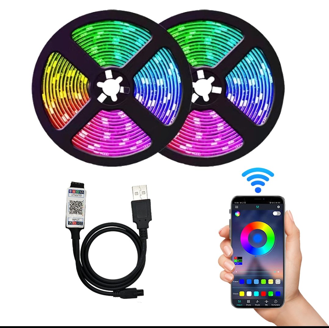 Led lumineux intelligent avec Bluetooth contre par téléphone