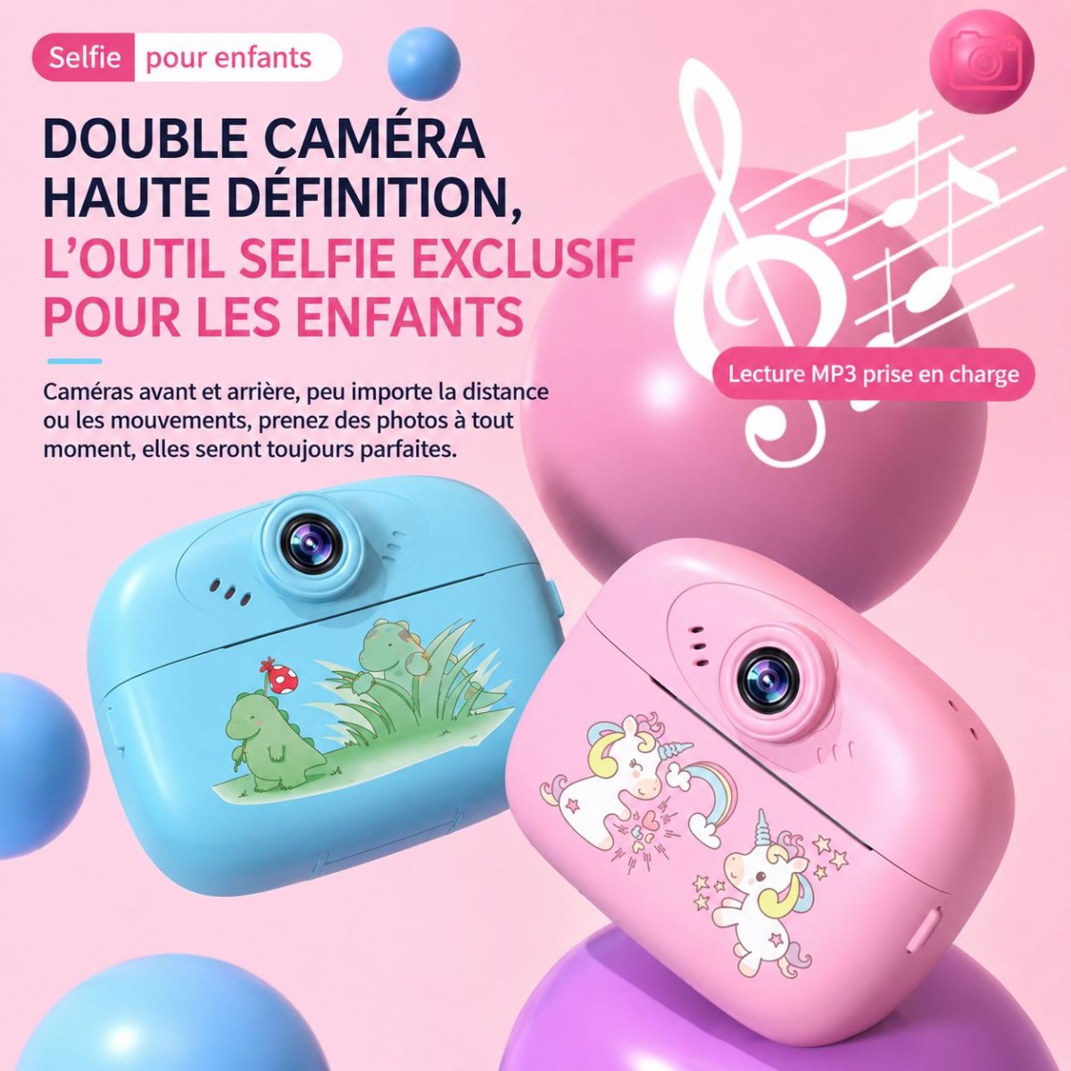 Appareil photo pour enfants avec impression immédiate