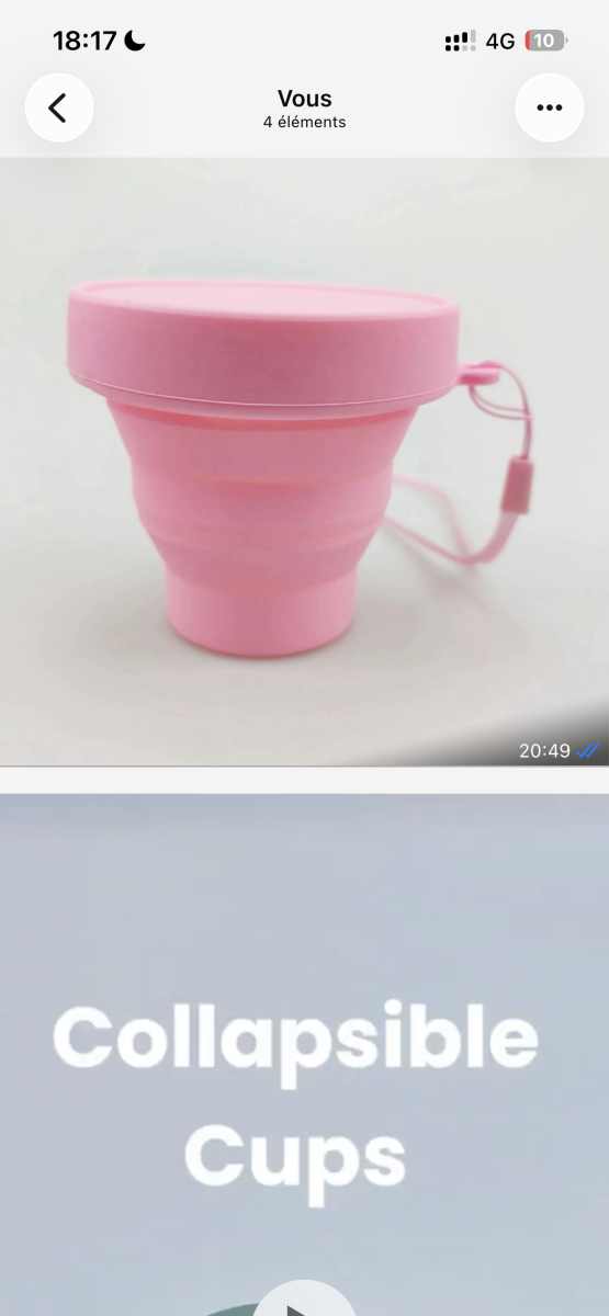 Cup pliable