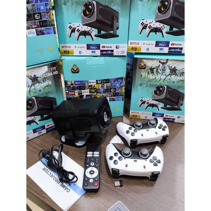 🎬🎮 PROJECTEUR HCS350 ANDROID 12.0 – HOME CINÉMA 1080P + 2 MANETTES DE JEU ! 📽️🔥