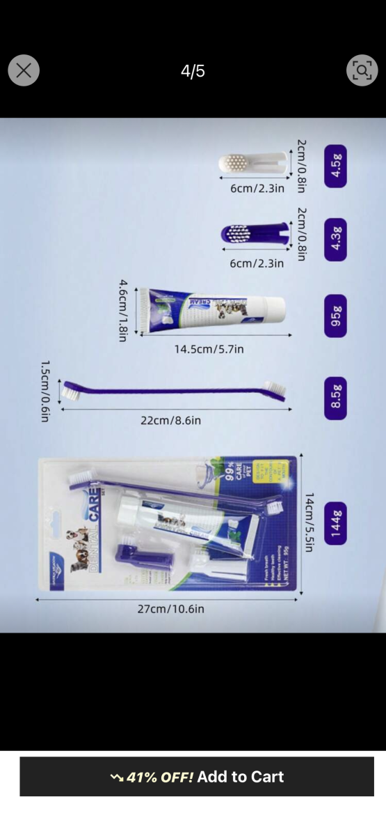 Brosse a dents chien et chats