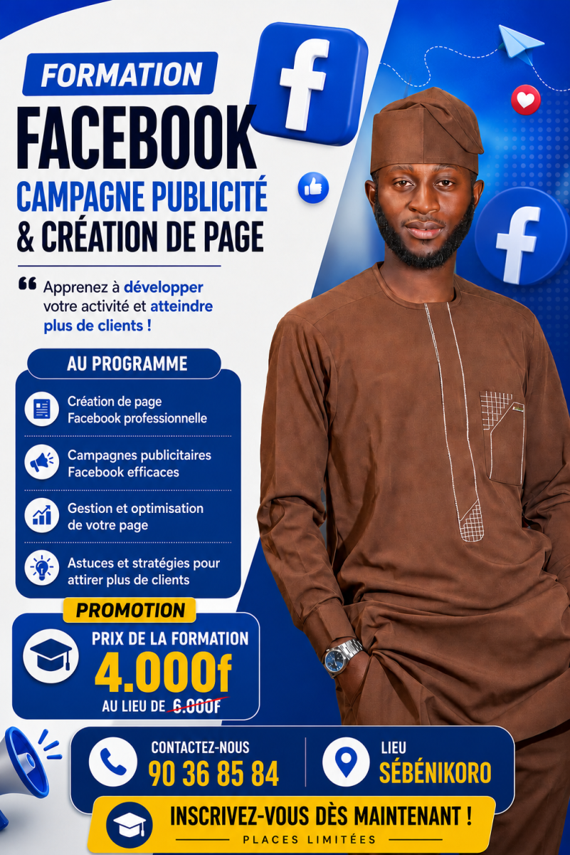 Formation de création de page Facebook