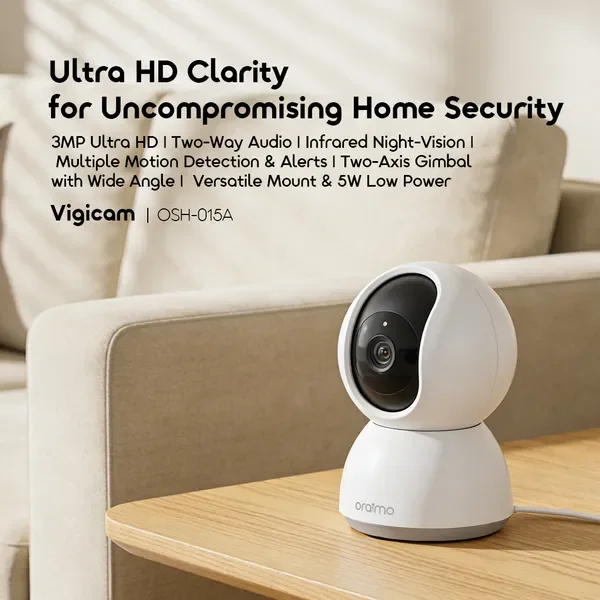 oraimo Vigicam Caméra IP 3MP vision nocturne