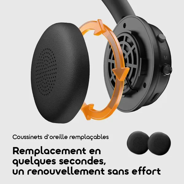 oraimo BoomPop Air Casque sans fil supra-auriculaire léger