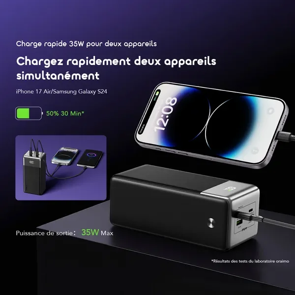 Oraimo PowerJet 501 Batterie externe durable et sécurisée