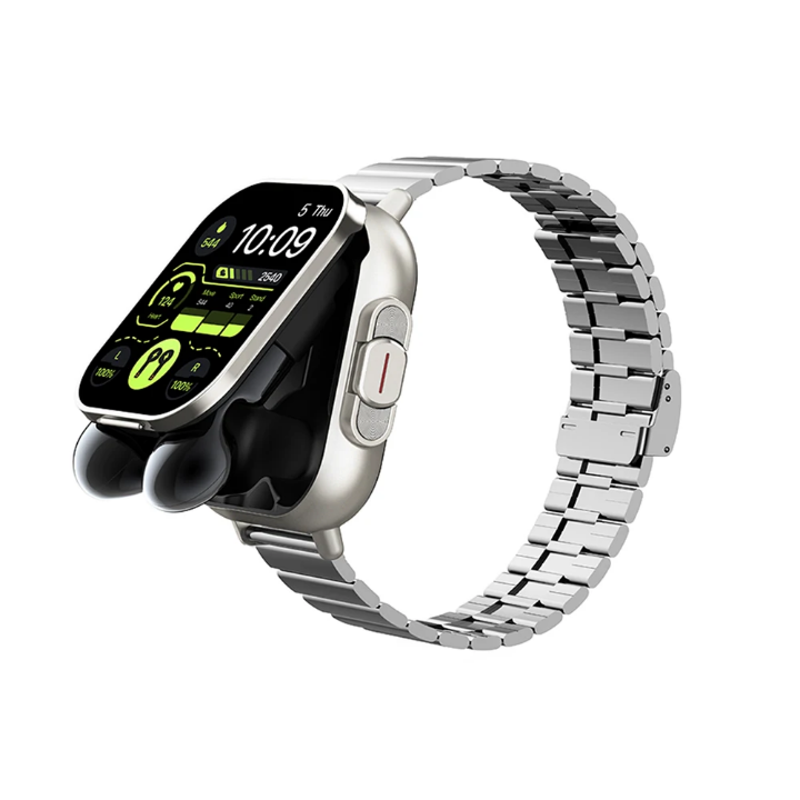 Montre Intelligente 2025 avec Appel Bluetooth et Écouteurs TWS 2-en-1
