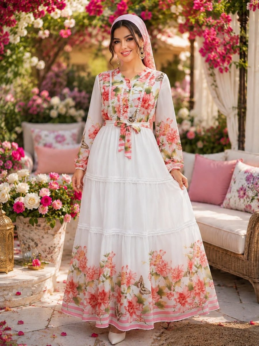 Jolie robe hidjabs avec foulard