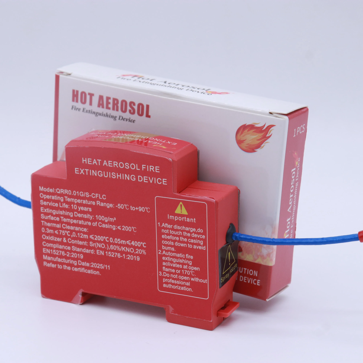 Extincteur automatique boule 1,3 kg et aérosol disponible
