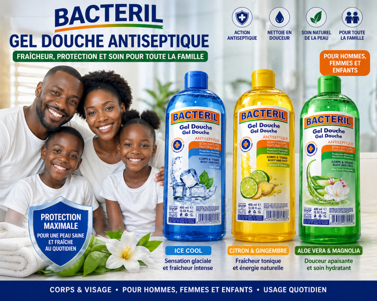 GEL douche bacteril antiseptique
