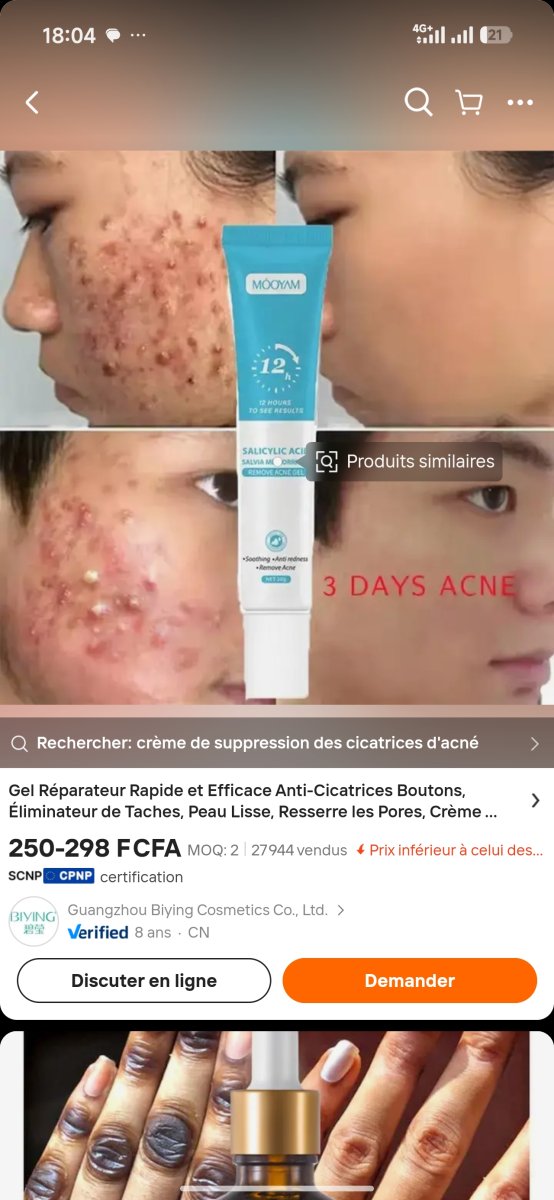 Gel à l'acide salicylique
