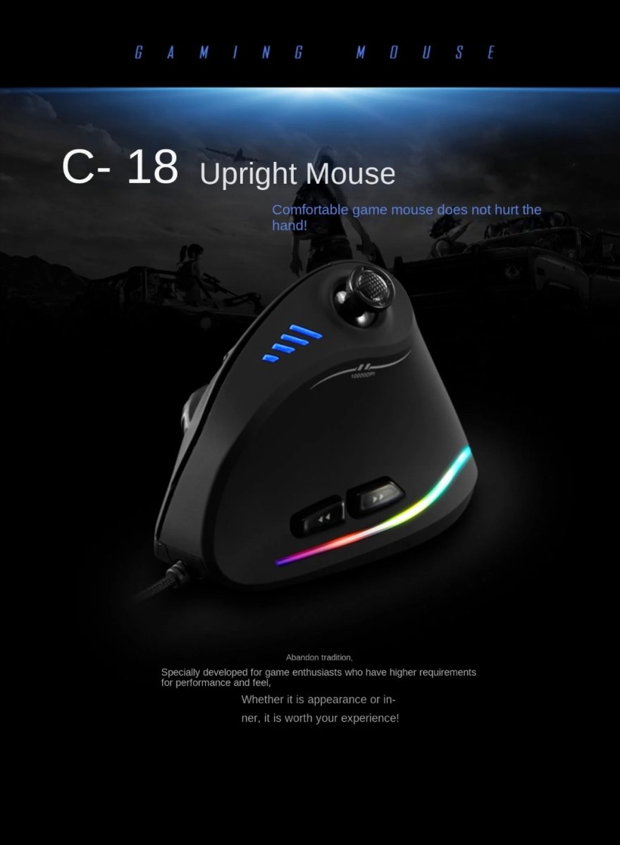 Souris filaire gaming verticale avec analogue
