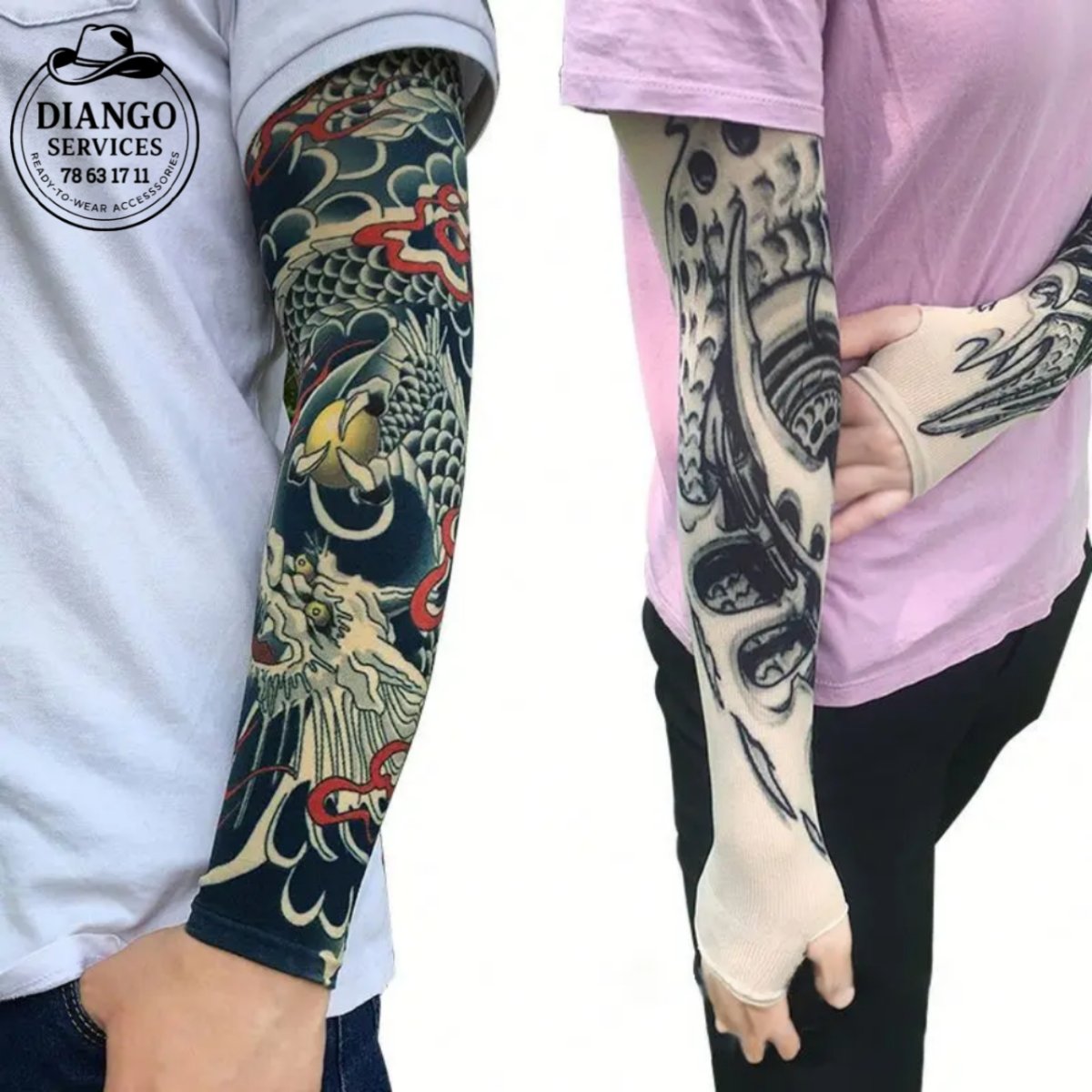 Manche bras extensible (tatouer)