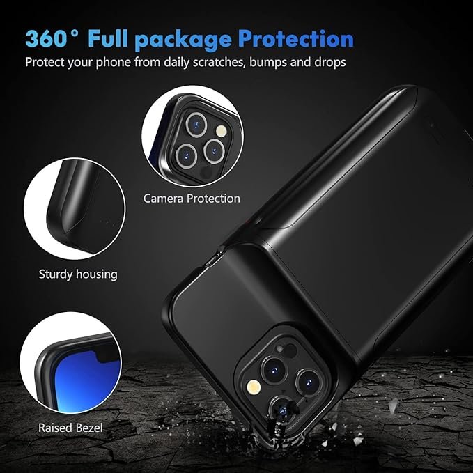 Coque Batterie améliorée pour iPhone 16 Pro Max,7000 mAh Chargeur Rechargeable