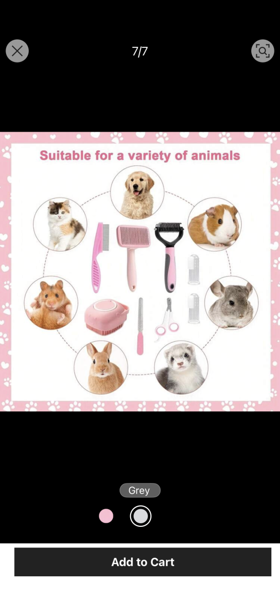 Ensemble de toilettage animaux