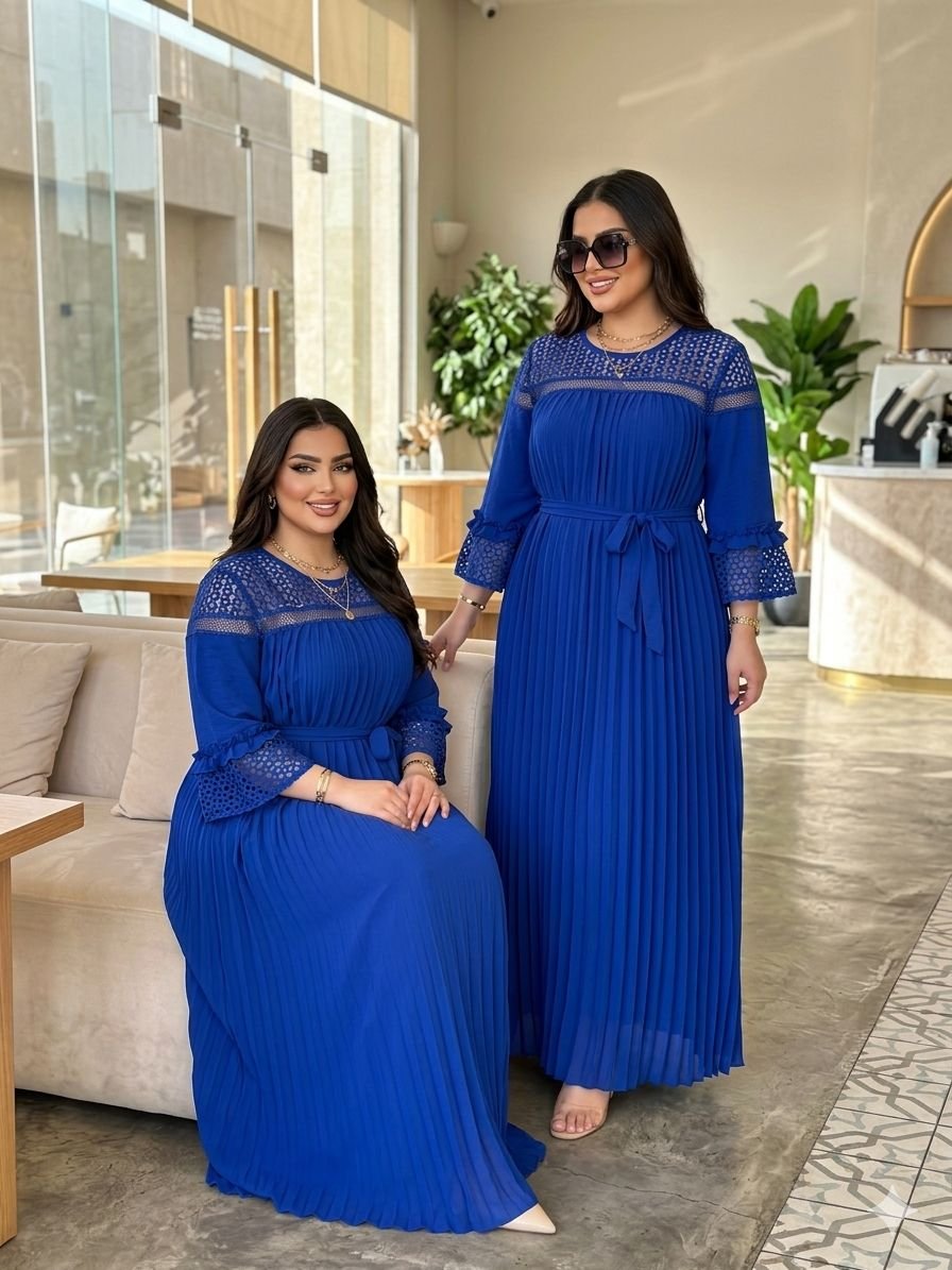 Robe turquoise coton taille L à 3 XL
