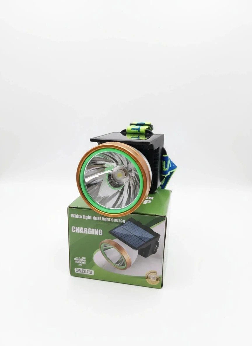 ‎🔦☀️ Lampe Frontale Rechargeable Solaire XSH.JN JN-833 – Éclairez vos nuits en toute liberté !