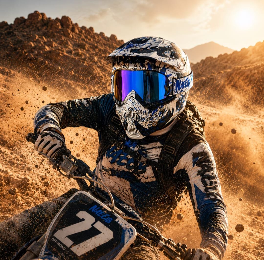 SUR COMMANDE Masque de protection moto tactique avec visière