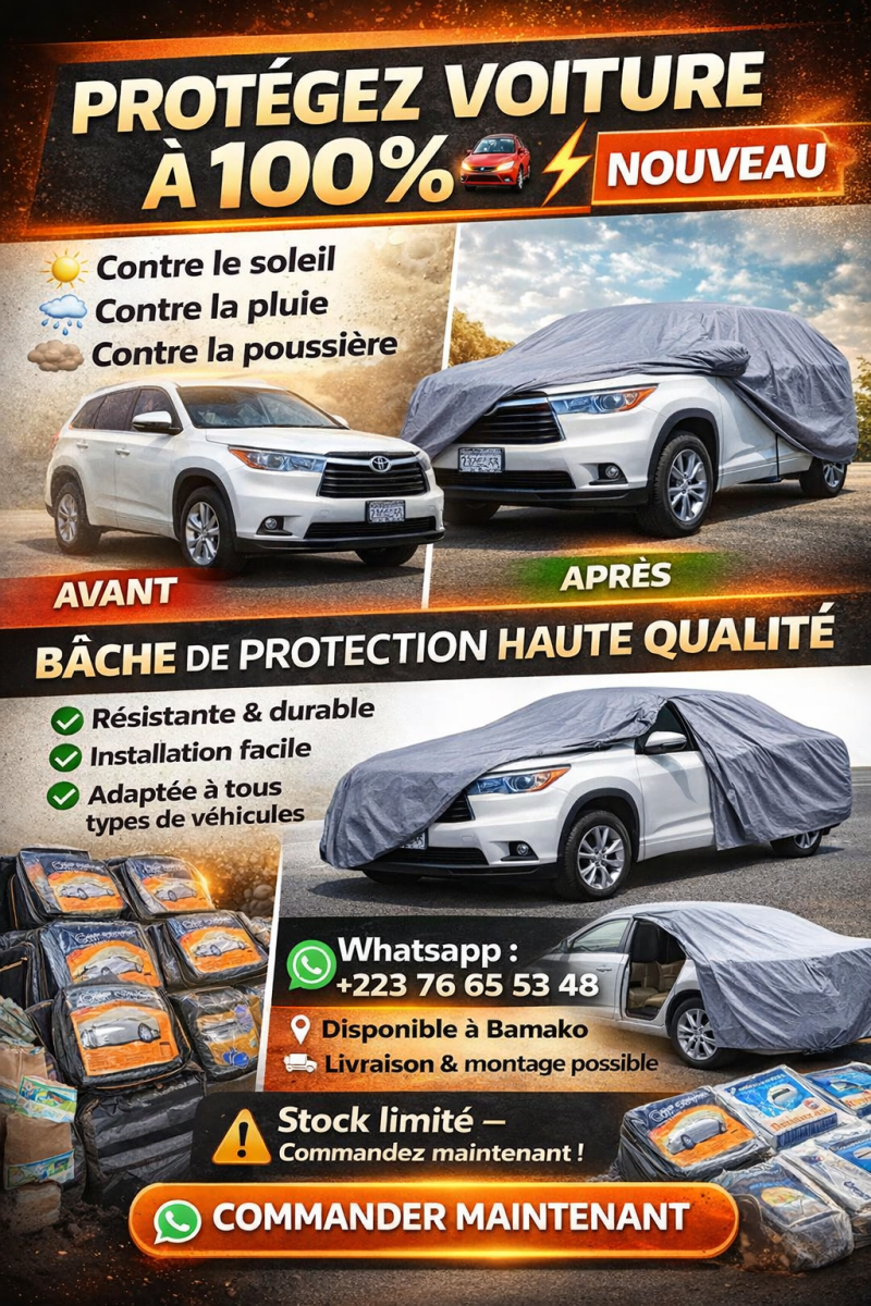 🚗 Protégez votre voiture contre soleil, poussière et pluie !